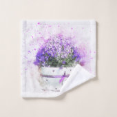 ピンクラベモノグラムのンダーフローラ水玉模様 バスタオルセット (ウォッシュタオル)