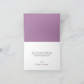 ピンクラベンダーウォーター結婚カラーフローラサンキュー サンキューカード (内部)