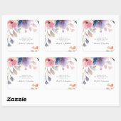 ピンクラベンダーフローラキリスト教聖書聖句結婚の スクエアシール (シート)