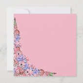 ピンクラベンダーフローラ退職パーティー 招待状 (裏面)