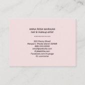 *~*ピンクラベンダー美しいアーティストダイヤモンドフローラ 名刺 (裏面)