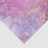 ピンクラベンダー金ゴールドグリッターひび割れた大理石 薄葉紙 (詳細)