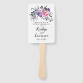 ピンクラベンダー開花結婚式 プログラム ハンドファン (正面)