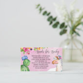 ピンクラマとサボテンのベビー エンクロージャーカード (スタンド正面)