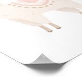 ピンクラマニュートラルガール子供部屋デコール ポスター (角)