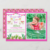 ピンクラマ/カクタスフィエスタフォト招待状 招待状 (正面/裏面)