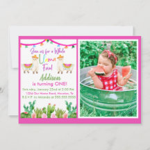 ピンクラマ/カクタスフィエスタフォト招待状