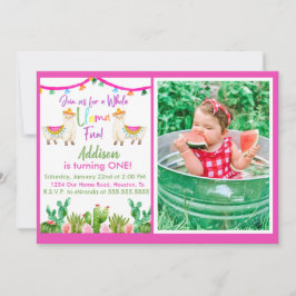 ピンクラマ/カクタスフィエスタフォト招待状 招待状