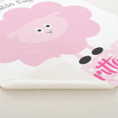 ピンクラムキュートベビーガールシック愛らしいEwe名 シェルパブランケット (3/4)