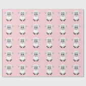 ピンクラムベビーシャワーラッピング紙 ラッピングペーパー (フラット)