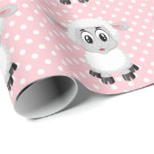 ピンクラムベビーシャワーラッピング紙 ラッピングペーパー (ロールコーナー)