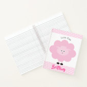 ピンクラムラブエウェ名前をカスタムするスクリプトキュートガーリー ノートブック (内部)