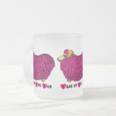 ピンクラム中国の年〔占星術の〕十二宮図すりガラスM フロストグラスマグカップ (正面左)