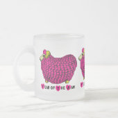 ピンクラム中国の年〔占星術の〕十二宮図すりガラスM フロストグラスマグカップ (左)