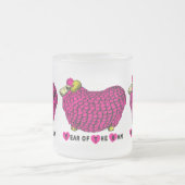 ピンクラム中国の年〔占星術の〕十二宮図すりガラスM フロストグラスマグカップ (中央)
