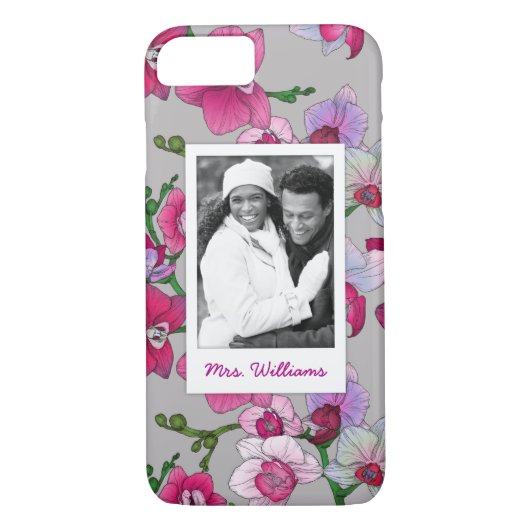 ピンクランイン開花|写真と名前の追加 Case-Mate iPhoneケース (裏面)