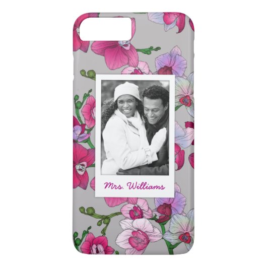 ピンクランイン開花|写真と名前の追加 Case-Mate iPhoneケース (裏面)