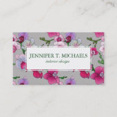 ピンクランイン開花|名前の追加 名刺 (正面)