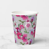 ピンクランイン開花 紙コップ (裏面)