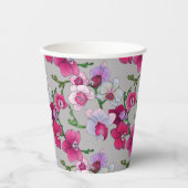 ピンクランイン開花 紙コップ (正面)