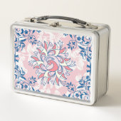 ピンクランゴリフローラアートブライトライフ メタルランチボックス (正面)