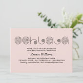 ピンクランジェリーシャワー招待状オーララ 招待状 (スタンド正面)