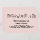 ピンクランジェリーシャワー招待状オーララ 招待状 (正面/裏面)