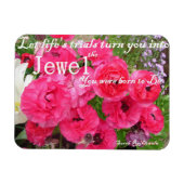 ピンクランヌカルスフローラライフ引用文誕生日磁石 マグネット (横)