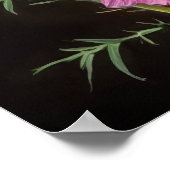 ピンクラークスパーフラワーアートプリントポスター ポスター (角)