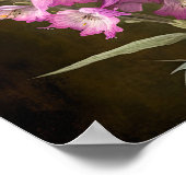 ピンクラークスパーフラワーアートプリントポスター ポスター (角)