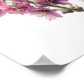 ピンクラークスパーフラワーアートプリントポスター ポスター (角)