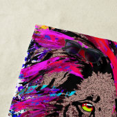 ピンクリオンヘッド – ライオンビーチタオル ビーチタオル (インサイチュ)