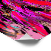 ピンクリオンヘッド – ライオン顔ポートレートスケッチポスター ポスター (コーナー)