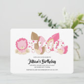 ピンクリオン第2バースデーパーティーへの招待 招待状 (スタンド正面)