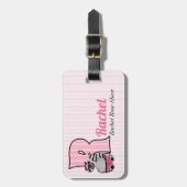 ピンクリス文字Sキッズモノグラム ラゲッジタグ (正面縦)