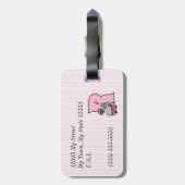 ピンクリス文字Sキッズモノグラム ラゲッジタグ (裏面縦)
