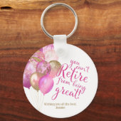 ピンクリタイアおもしろい引用文 キーホルダー (裏面)