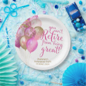 ピンクリタイアおもしろい引用文 ペーパープレート (パーティー)