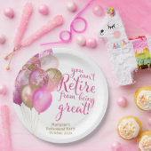 ピンクリタイアおもしろい引用文 ペーパープレート (パーティー)