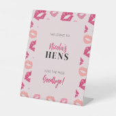 ピンクリップキスザ恋しく思グラムヘンスウェルカムサイン 台座サイン (正面)