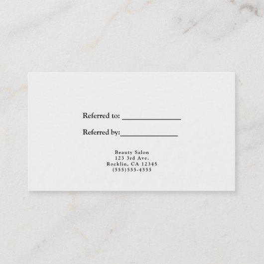 ピンクリップキスメイクアップ美しいグラム友人を参照 紹介カード (裏面)