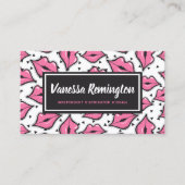 ピンクリップキスリップスティック美しいディストリビューターカスタム 名刺 (正面)