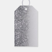 ピンクリップキス及び銀グリッターギフトラベル ギフトタグ (裏面)