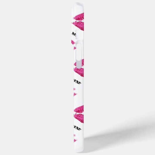 ピンクリップスティックキスとハート Case-Mate iPhoneケース (裏面 / 左)