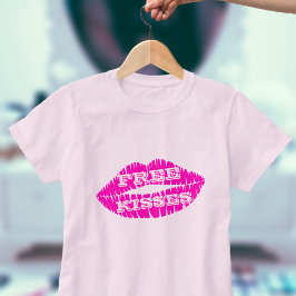 ピンクリップスティックキスフリーキスTシャツ Tシャツ