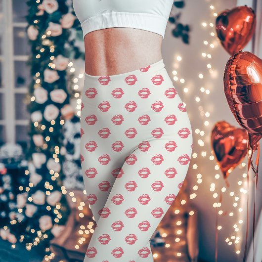 ピンクリップスティックキスプリント レギンス