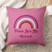 ピンクリップスティックレズビアンプライドレインボー装飾用クッション クッション (ブランケット)