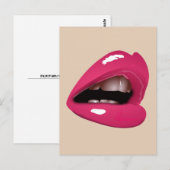 ピンクリップマウスキス ポストカード (正面/裏面)