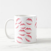 ピンクリップマグカップ コーヒーマグカップ (左)