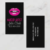 ピンクリップメイクアップアーティスト名刺 名刺 (正面/裏面)